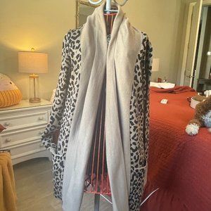 Cheetah Long Button Up Sweater